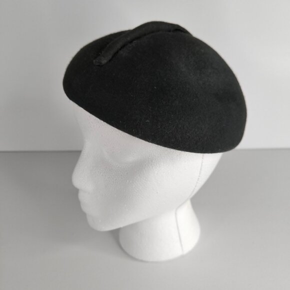 Vintage Glenover Retro 60s Cabaret Glam Chic Single Feather Lady Velour Hat - Picture 4 of 10